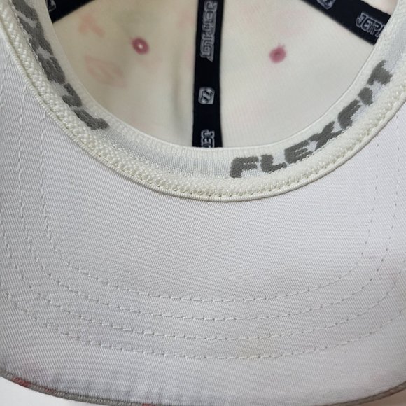 Jetpilot Cap: Cream - Lipstick Diamonds and Kisses‎ Pattern- Flexfit - OSFA Hat - Picture 9 of 14